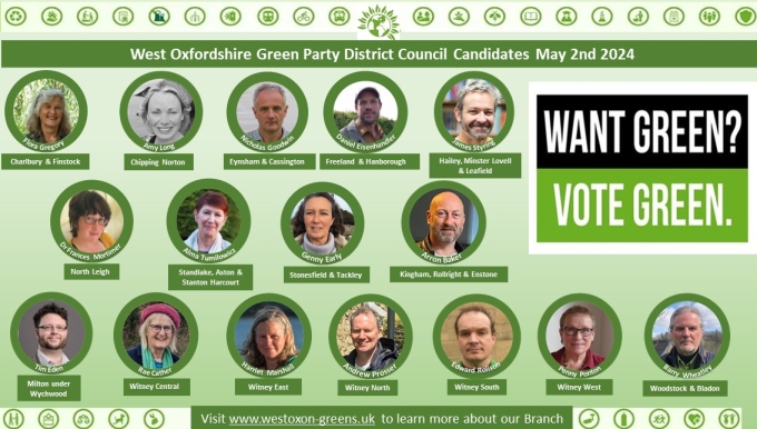 West Oxfordshire Green Party Candidates for 2024